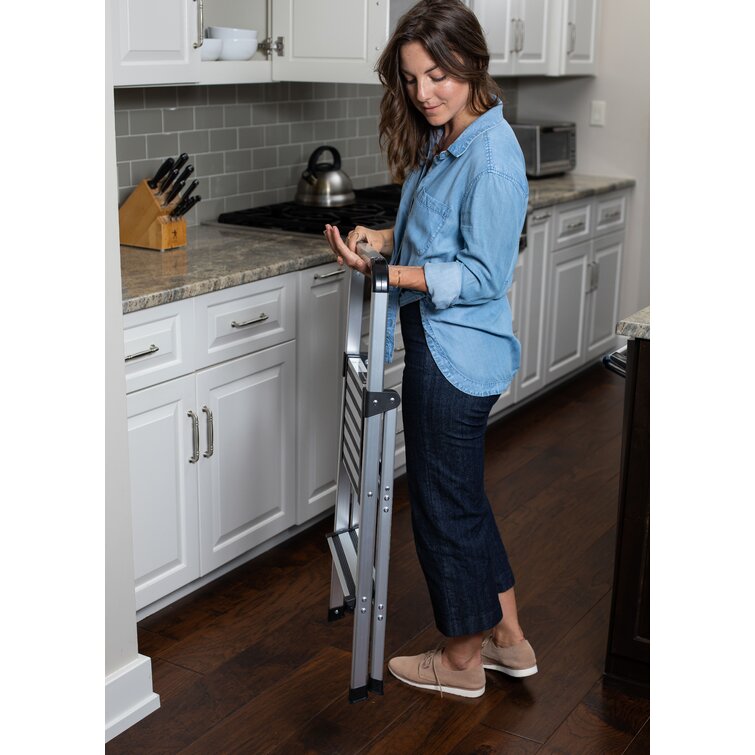 Folding best sale kitchen ladder